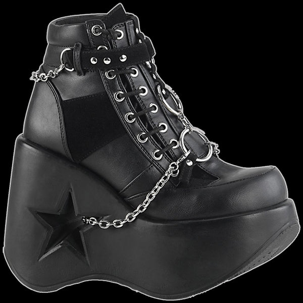 Demonia DYNAMITE 101 BLACK VEGAN LEATHER VEGAN SUEDE DYN101 BVL VSUEU Vixens and Angels