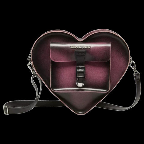 Dr Martens - Pink Rub Off Leather Heart Purse