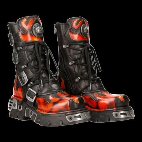 New Rock - Inferno Flame Boot
