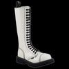 STEEL - 20 Eyelet White Steel-Toe Boot