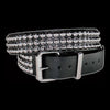 Funk Plus - 3 Row Silver Conical Stud Belt